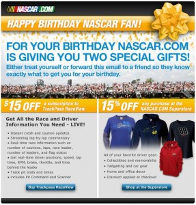 NascarBirthdayEmail