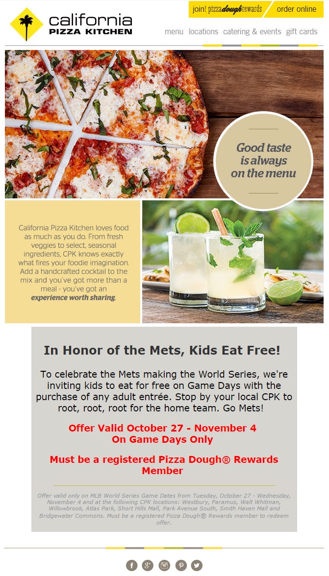 CPK Mets Email